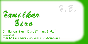 hamilkar biro business card